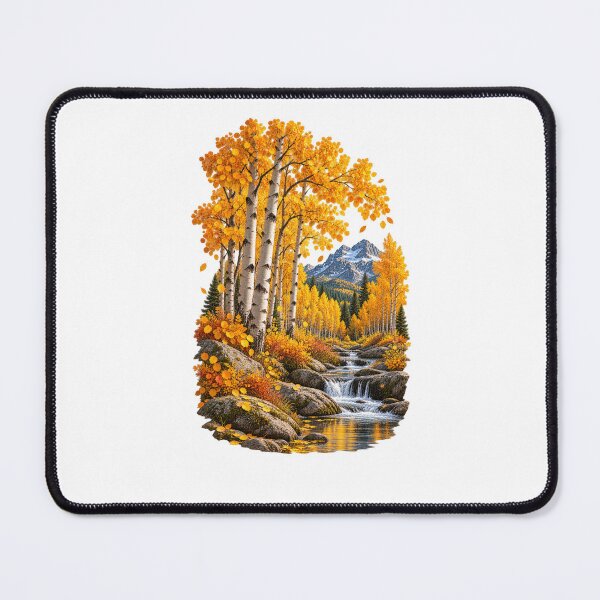 Item preview, Golden Aspen Grove Autumn Forest Mountain Landscape designed and sold by RockitBaby.