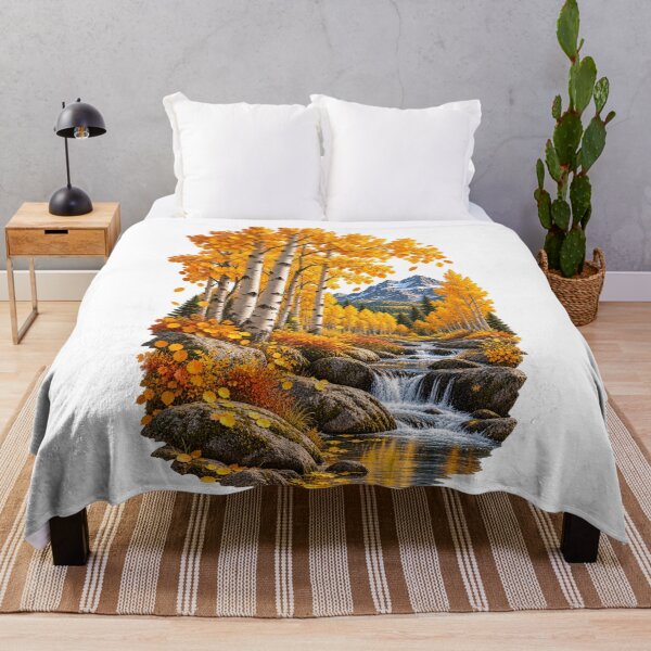 Item preview, Golden Aspen Grove Autumn Forest Mountain Landscape designed and sold by RockitBaby.