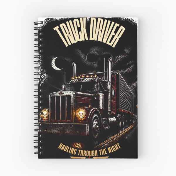 Item preview, Hauling Through the Night | Spooky Truck Driver Halloween designed and sold by BachoOffBit.