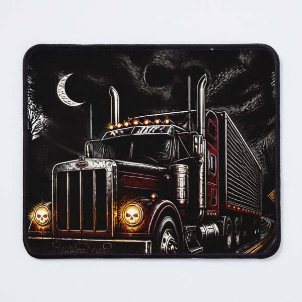 Item preview, Hauling Through the Night | Spooky Truck Driver Halloween designed and sold by BachoOffBit.