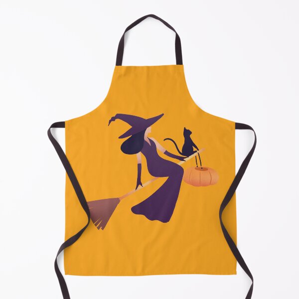 Item preview, Elegant Flying Witch Black Cat Broomstick Pumpkin designed and sold by SolutionsArt.
