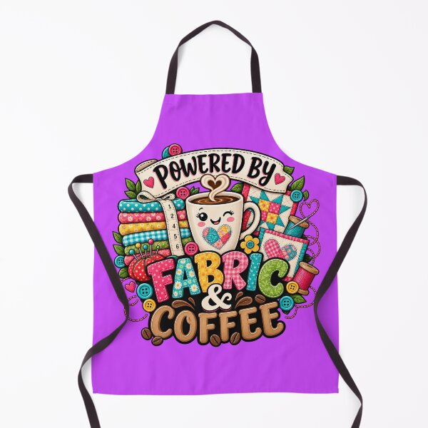 Aperçu de l'œuvre Quilt Love : Propulsé par Fabric & Coffee créée et vendue par EverydayMagik.