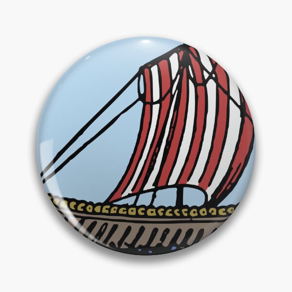 Item preview, Viking longship, Nordic ship, red striped sail, sea navigation, ancient history designed and sold by CLC54.