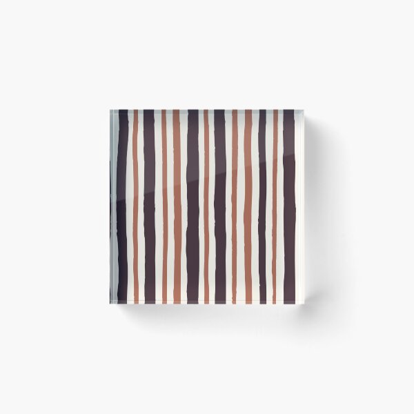 Item preview, Minimal Geometric Rectangles Lines 14 | Dark Plum Terracotta Cream Hand Drawn Stripes designed and sold by MarleneCanto.
