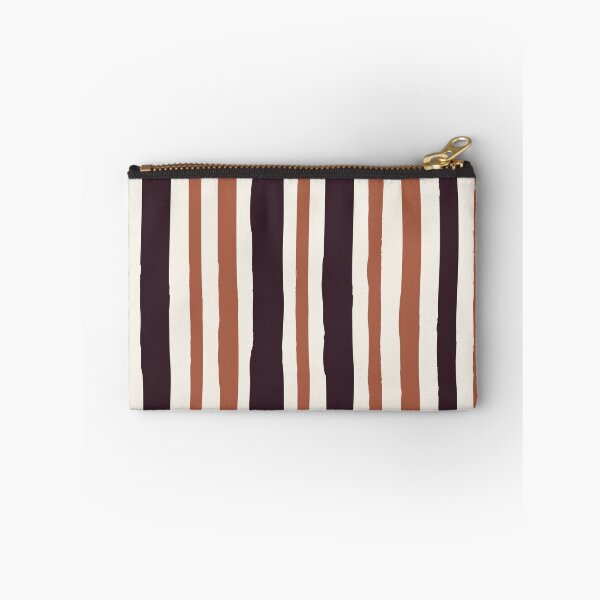Item preview, Minimal Geometric Rectangles Lines 14 | Dark Plum Terracotta Cream Hand Drawn Stripes designed and sold by MarleneCanto.