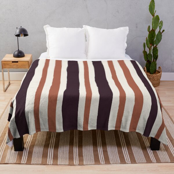 Item preview, Minimal Geometric Rectangles Lines 14 | Dark Plum Terracotta Cream Hand Drawn Stripes designed and sold by MarleneCanto.