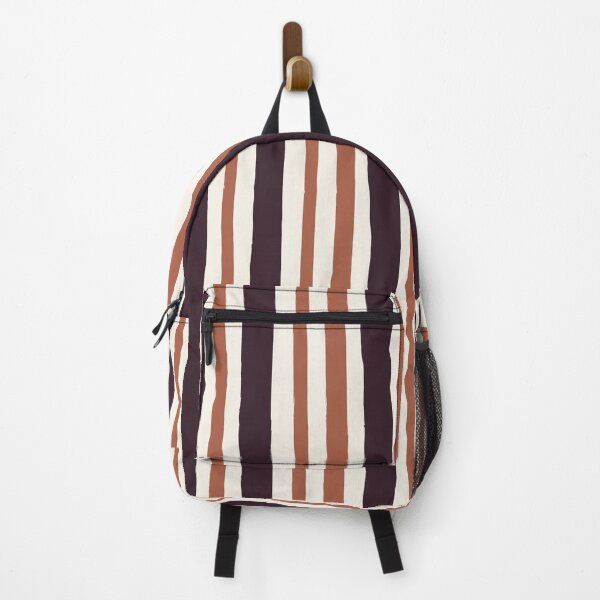 Item preview, Minimal Geometric Rectangles Lines 14 | Dark Plum Terracotta Cream Hand Drawn Stripes designed and sold by MarleneCanto.