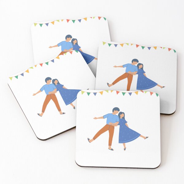 Item preview, Dancing Couple, Party, Colorful Garland, Romantic Illustration, Celebration, Joy designed and sold by CLC54.