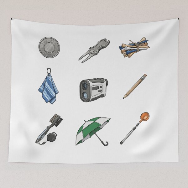 Item preview, Practical Golf Pocket Accessories and Course Tools Art designed and sold by mood-draftsman.