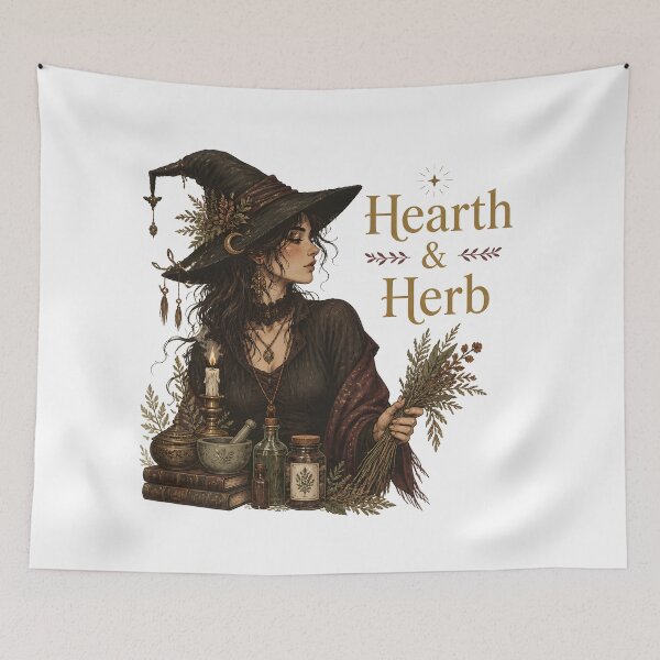 Item preview, Hearth & Herb Old-World Witch Herbalist designed and sold by KristenosNehk.
