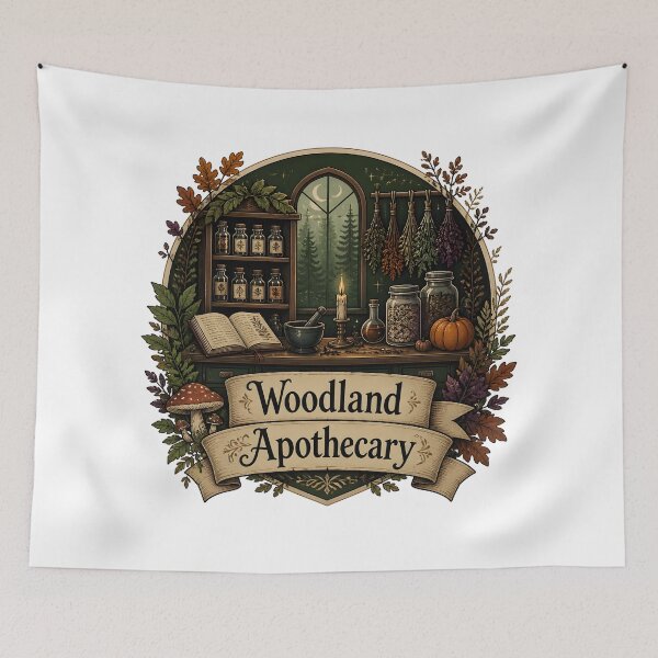 Item preview, Woodland Apothecary Old-World Apothecary Counter designed and sold by KristenosNehk.