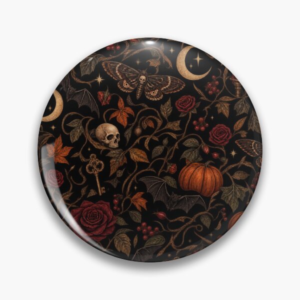 Item preview, Gothic Halloween Botanical Pattern designed and sold by CHI STUDIO.