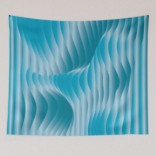 Item preview, Teal Wave Pattern - Abstract Gradient Design designed and sold by photossmirnov.