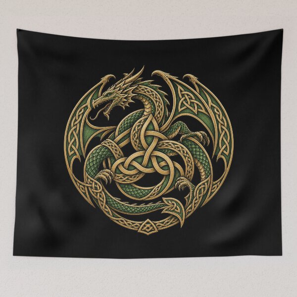 Item preview, Celtic heraldic dragon in interlacing designed and sold by lAnJefurtifeu.