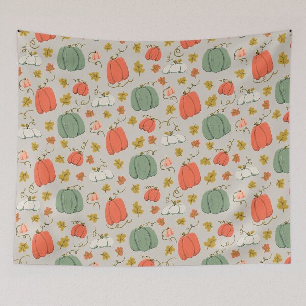 Item preview, Cute fall pumpkins in soft colors designed and sold by katerosestudios.