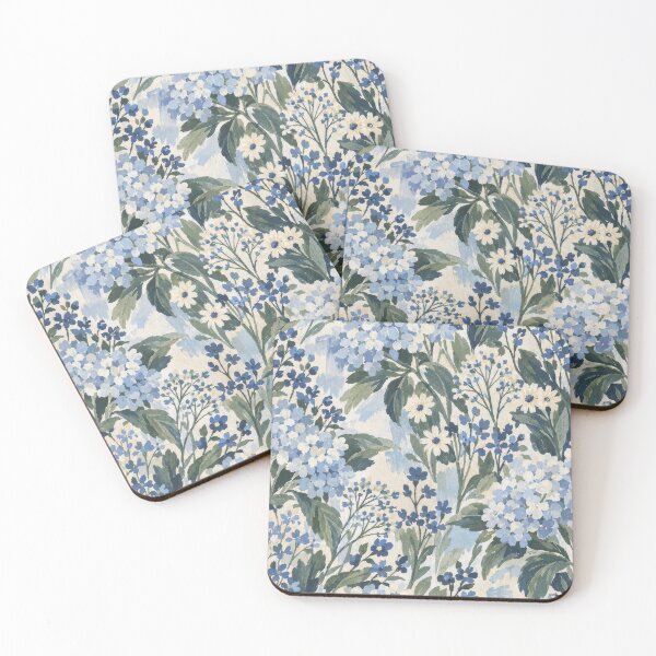 Item preview, Soft Blue Floral Pattern designed and sold by scicilysimonee.
