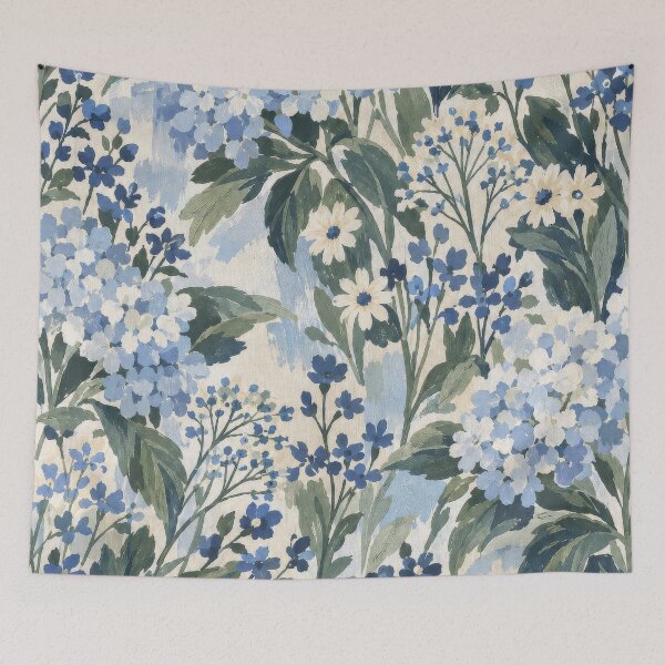 Item preview, Soft Blue Floral Pattern designed and sold by scicilysimonee.