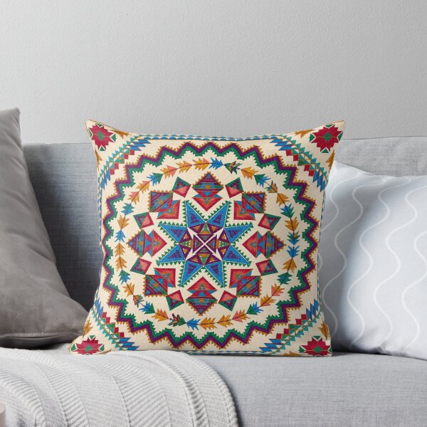 Item preview, Colorful Ethnic Geometric Embroidery Pattern Art designed and sold by PuraVibeShop.