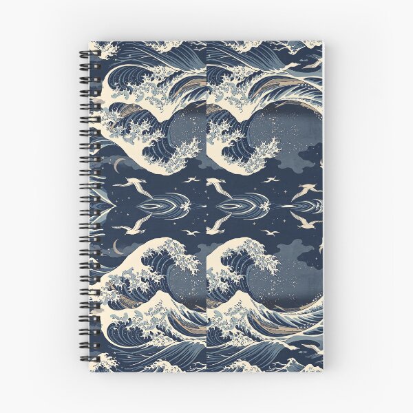 Item preview, Japanese Art Great Ocean Minimalistic Waves Seamless Pattern  designed and sold by ArtDesignTp.