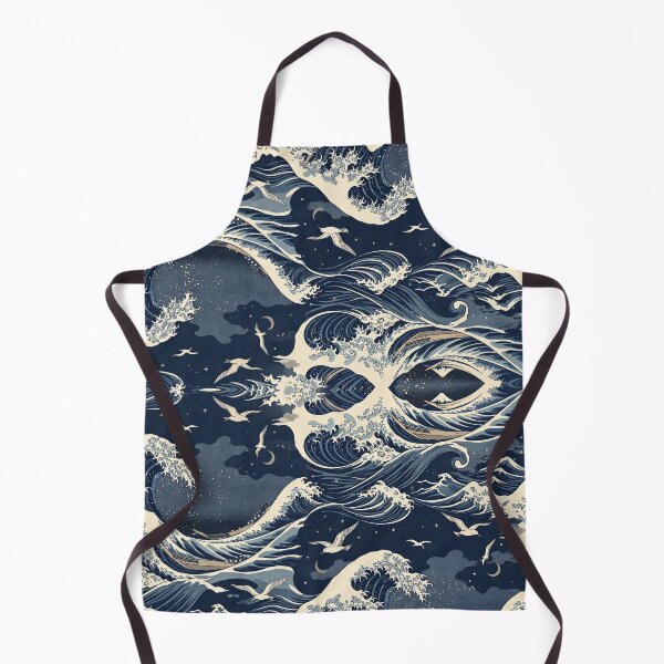 Item preview, Japanese Art Great Ocean Minimalistic Waves Seamless Pattern  designed and sold by ArtDesignTp.