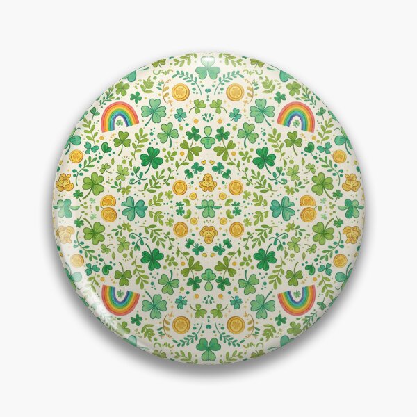Item preview, St Patrick's Day Shamrock Pattern, Lucky Clover Rainbow Seamless Pattern, green Floral Pattern, Irish Celebration Decor designed and sold by ArtDesignTp.