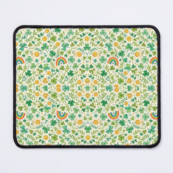 Item preview, St Patrick's Day Shamrock Pattern, Lucky Clover Rainbow Seamless Pattern, green Floral Pattern, Irish Celebration Decor designed and sold by ArtDesignTp.