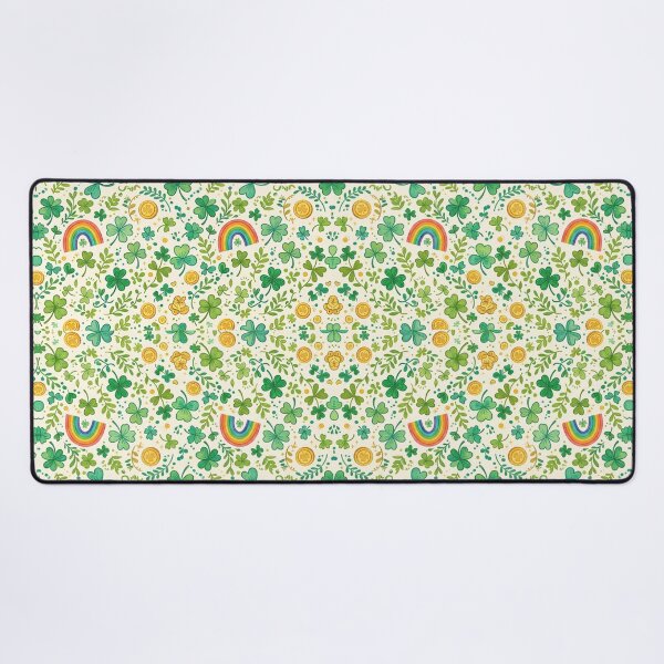 Item preview, St Patrick's Day Shamrock Pattern, Lucky Clover Rainbow Seamless Pattern, green Floral Pattern, Irish Celebration Decor designed and sold by ArtDesignTp.