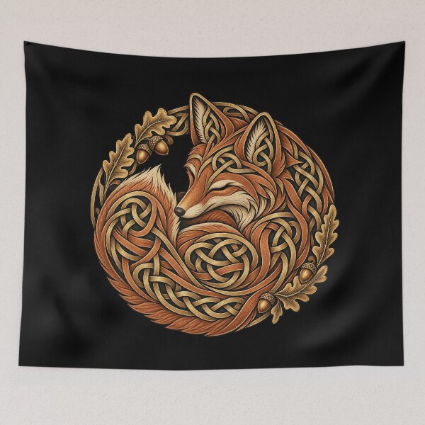 Item preview, Celtic fox with oak knots designed and sold by lAnJefurtifeu.