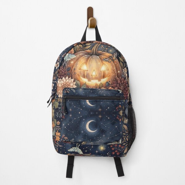 Item preview, Retro Halloween Dark Floral Gothic Pumpkin Autumn Boho Seamless Pattern designed and sold by ArtDesignTp.