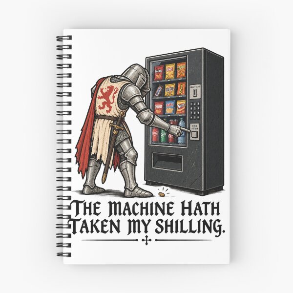 Item preview, The Machine Hath Taken My Shilling – Funny Medieval Knight Humor designed and sold by tzmoore16.