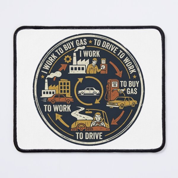 Item preview, I Work To Buy Gas To Drive To Work designed and sold by BikTee.