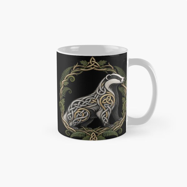 Item preview, Celtic badger with intertwined ferns designed and sold by lAnJefurtifeu.