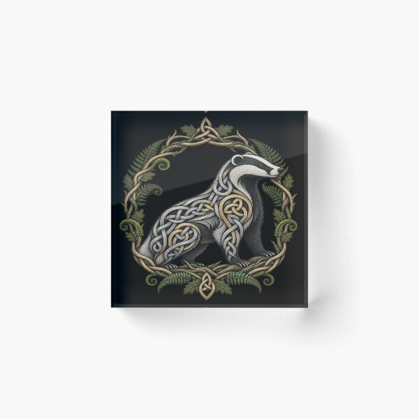 Item preview, Celtic badger with intertwined ferns designed and sold by lAnJefurtifeu.