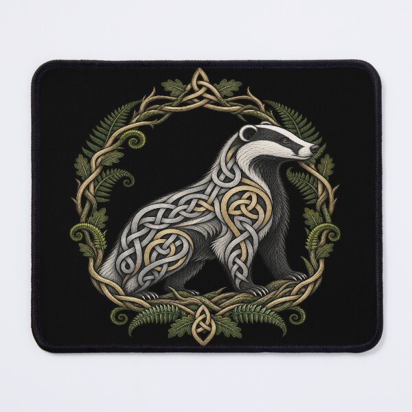Item preview, Celtic badger with intertwined ferns designed and sold by lAnJefurtifeu.
