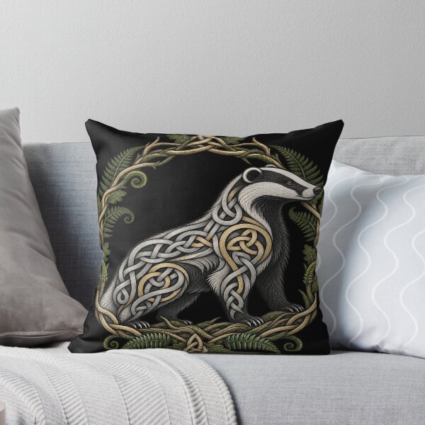 Item preview, Celtic badger with intertwined ferns designed and sold by lAnJefurtifeu.