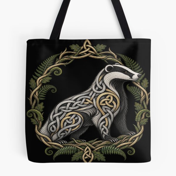 Item preview, Celtic badger with intertwined ferns designed and sold by lAnJefurtifeu.