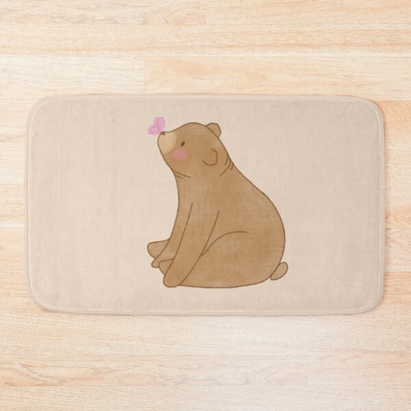 Item preview, Cute Brown Bear with Pink Butterfly designed and sold by winterpumpkin.