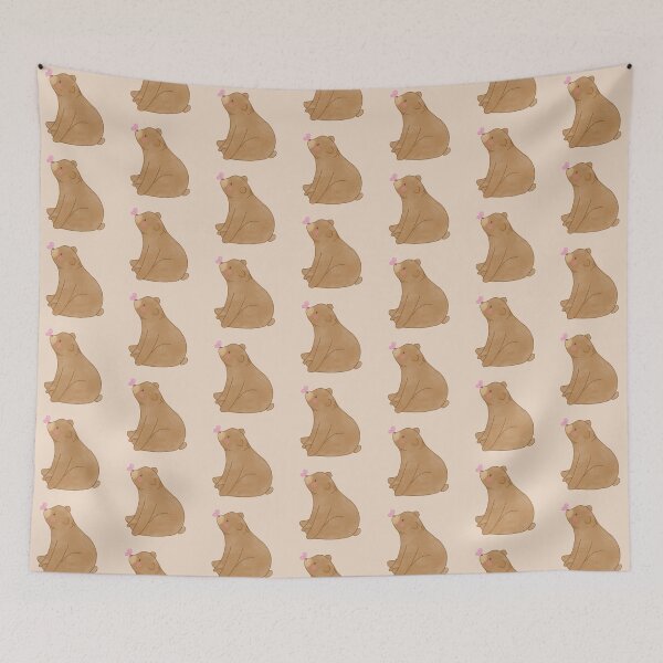 Item preview, Cute Brown Bear with Pink Butterfly designed and sold by winterpumpkin.