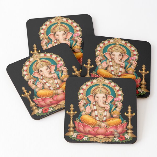 Item preview, Ganesha on lotus, temple art designed and sold by lAnJefurtifeu.