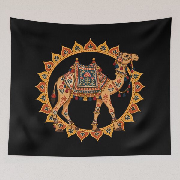 Item preview, Rajasthani camel with textile patterns designed and sold by lAnJefurtifeu.