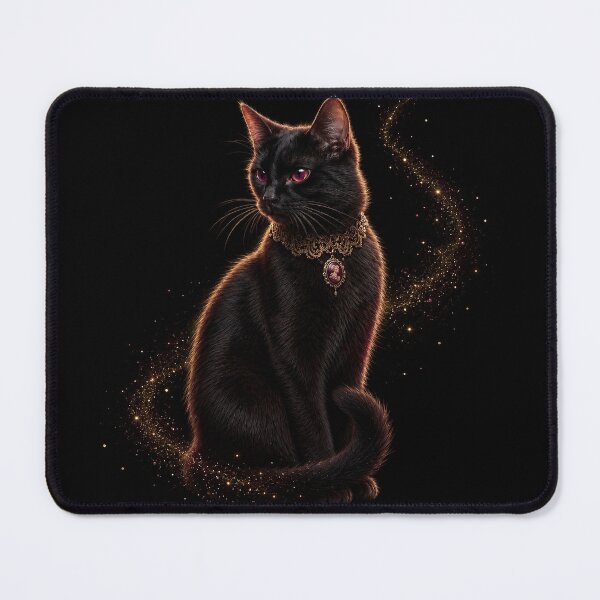 Item preview, Victorian Black Cat | Gothic Dark Academia Art designed and sold by Briarmoire.