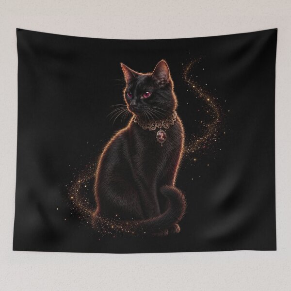 Item preview, Victorian Black Cat | Gothic Dark Academia Art designed and sold by Briarmoire.