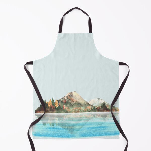 Item preview, Autumn landscape. Watercolor mountain, fall forest reflected in water of lake designed and sold by BartolArt.