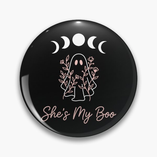 Item preview, She's My Boo Minimalist Ghost Moon Phases Floral designed and sold by MizoX7.