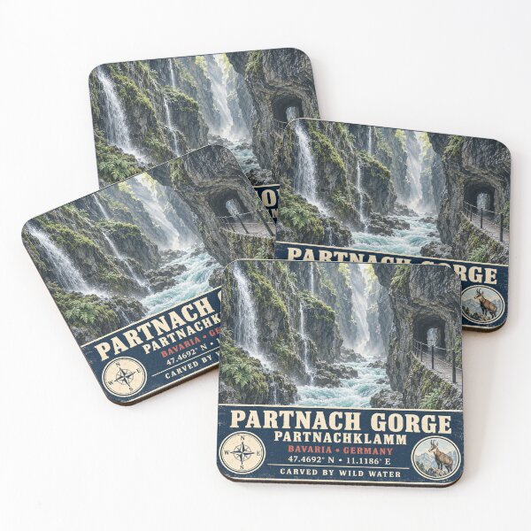 Item preview, Partnach Gorge – Vintage Bavarian Landscape designed and sold by naturalsurvival.