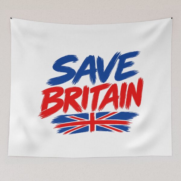 Item preview, Save Britain – British Patriotism Anti-Immigration & Refugee Awareness Design designed and sold by Sarcastic Tee.