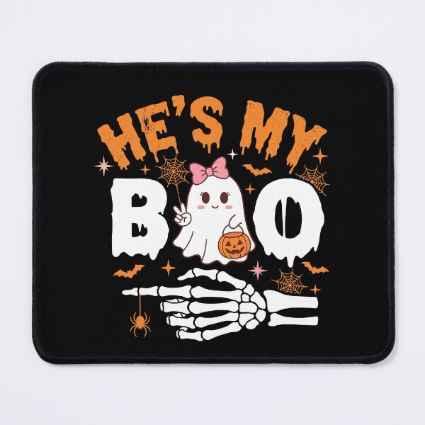 Item preview, He's My Boo Cute Girl Ghost Skeleton Hand Matching designed and sold by MizoX7.
