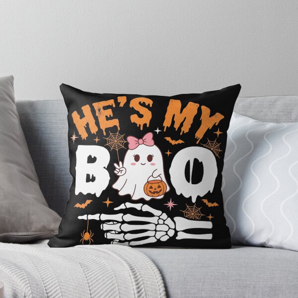 Item preview, He's My Boo Cute Girl Ghost Skeleton Hand Matching designed and sold by MizoX7.