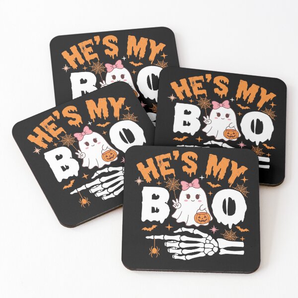 Item preview, He's My Boo Cute Girl Ghost Skeleton Hand Matching designed and sold by MizoX7.