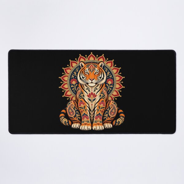 Item preview, Ornamental Indian tiger with lotus designed and sold by lAnJefurtifeu.